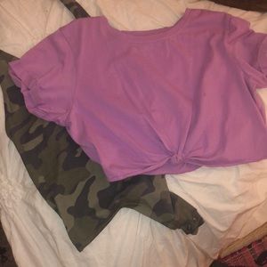 Purple crop top for bundle